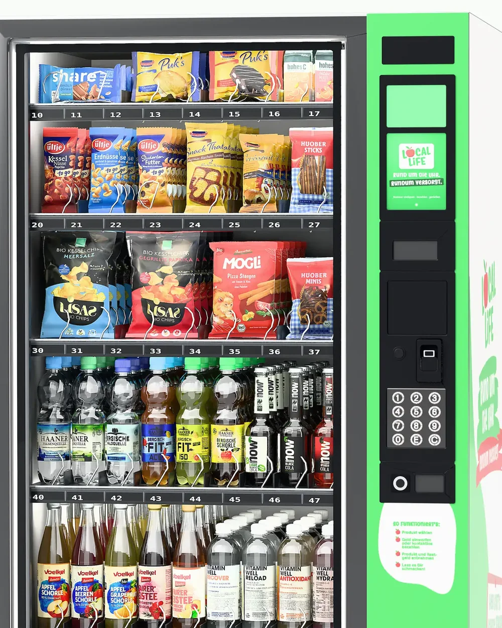 Bedienfeld mit Display, Tastenfeld und Zahlmodul