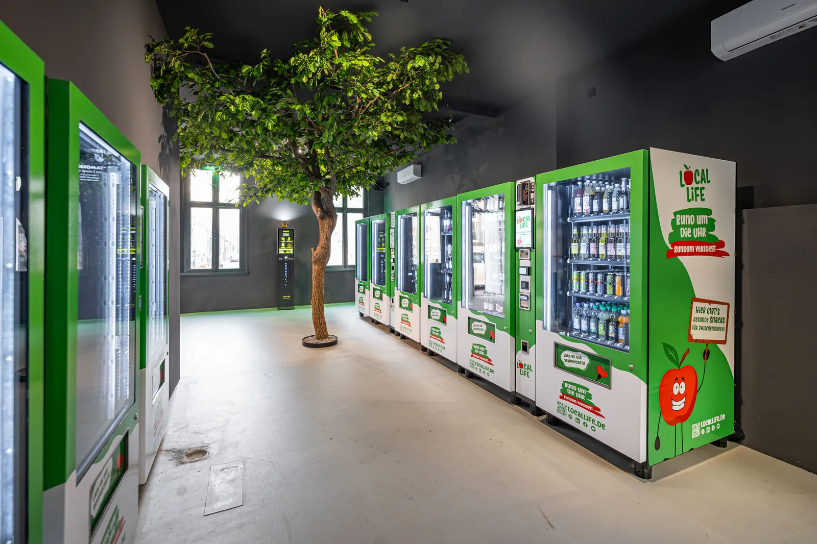 Reihe von Local Life Automaten in einem Versorgungsbereich